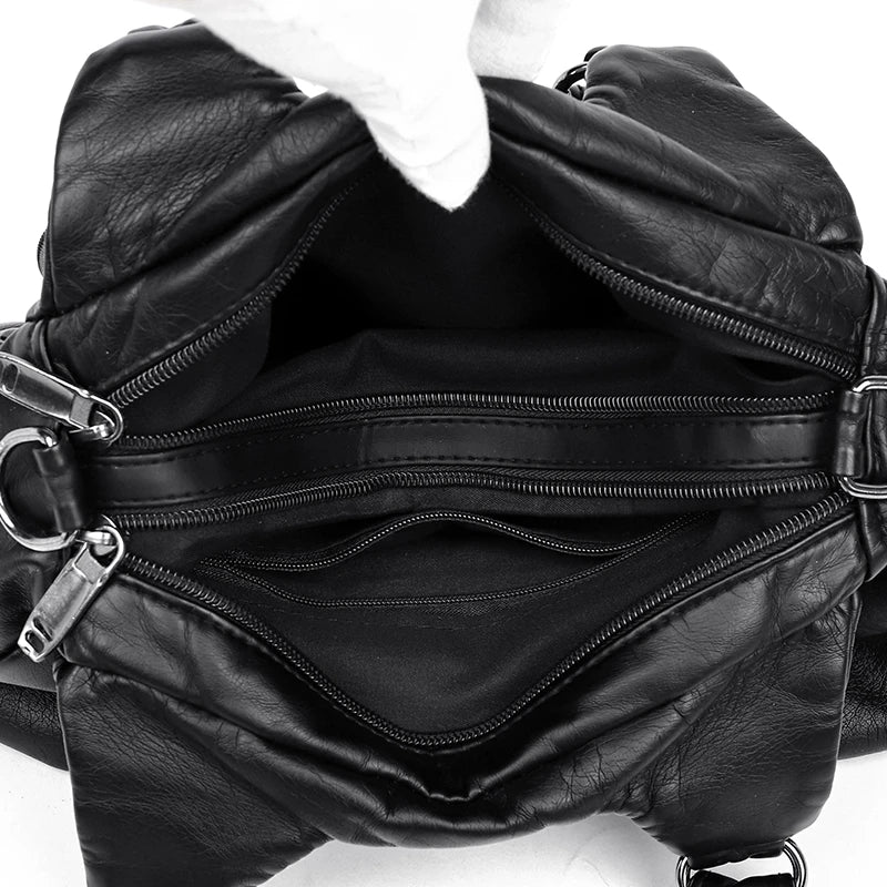 High Quality Solid Color Leather Women's Shoulder Crossbody Bags Luxury Women Handbags 2023 Designer Female Messenger Tote Sac