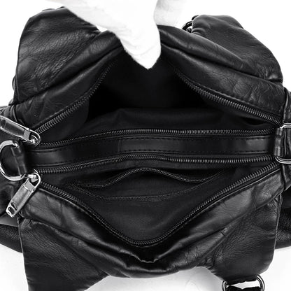 High Quality Solid Color Leather Women's Shoulder Crossbody Bags Luxury Women Handbags 2023 Designer Female Messenger Tote Sac