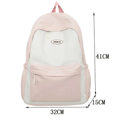 High Quality Solid Color Women Backpack Cool Men Travel Bookbag Large Capacity School Bag Teenagers Cute Mochila
