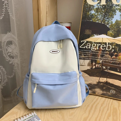 High Quality Solid Color Women Backpack Cool Men Travel Bookbag Large Capacity School Bag Teenagers Cute Mochila