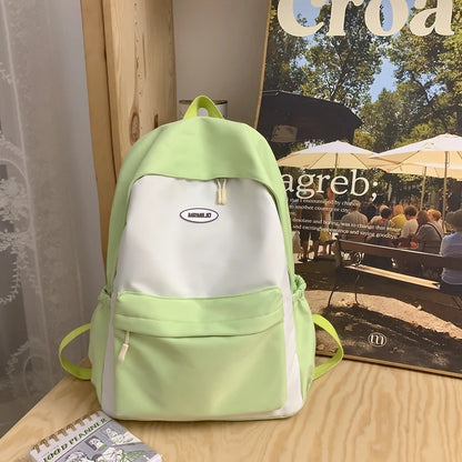 High Quality Solid Color Women Backpack Cool Men Travel Bookbag Large Capacity School Bag Teenagers Cute Mochila