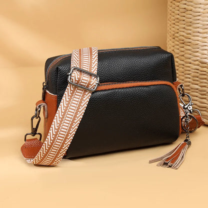 High Quality Solid Genuine Leather Women's Tote bag Handbag Luxury Cow Leather Women Shoulder Crossbody Bag Female Messenger Sac