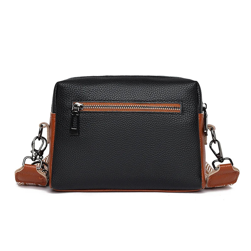 High Quality Solid Genuine Leather Women's Tote bag Handbag Luxury Cow Leather Women Shoulder Crossbody Bag Female Messenger Sac