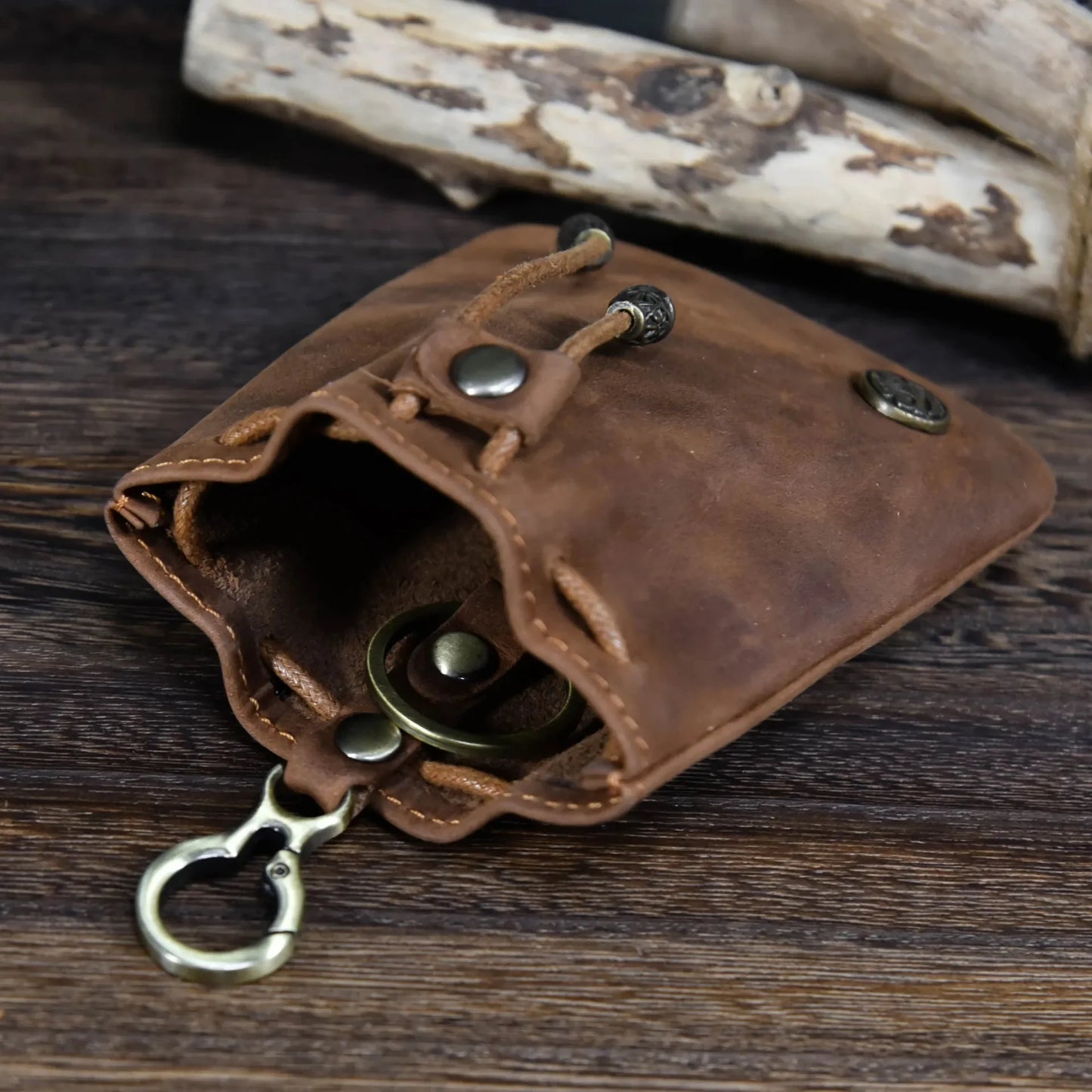 High Quality Top Granin Leather Creative Drawstring Coin Pouch Small Card s Women Wallet for Men
