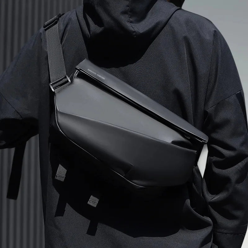 High Quality Trend Men's Large Chest Pack Waterproof Multifunction Shoulder Bags Daily Sport Cycling Male Crossbody Sling Bag