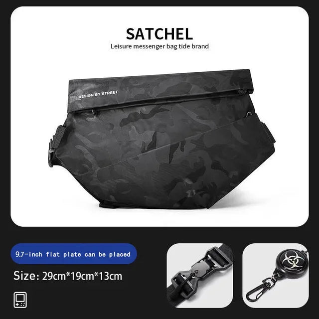 High Quality Trend Men's Large Chest Pack Waterproof Multifunction Shoulder Bags Daily Sport Cycling Male Crossbody Sling Bag