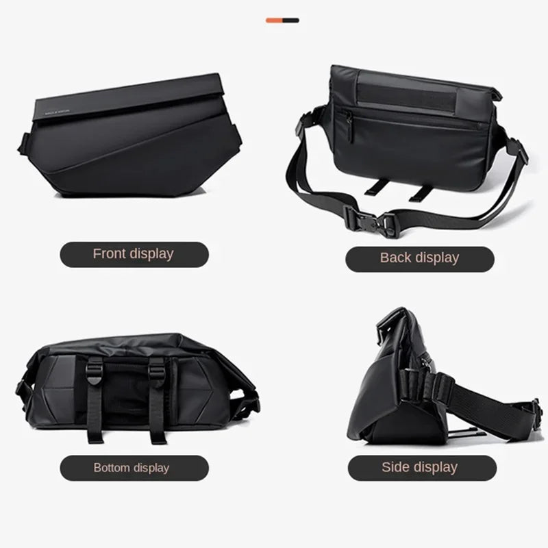 High Quality Trend Men's Large Chest Pack Waterproof Multifunction Shoulder Bags Daily Sport Cycling Male Crossbody Sling Bag