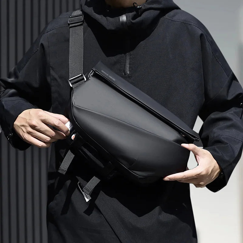 High Quality Trend Men's Large Chest Pack Waterproof Multifunction Shoulder Bags Daily Sport Cycling Male Crossbody Sling Bag