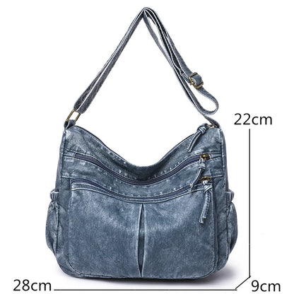 High Quality Washed Leather Shoulder Crossbody Bag For Women 2023 Vintage Ladies Handbags Luxury Trend Female Messenger Tote Sac