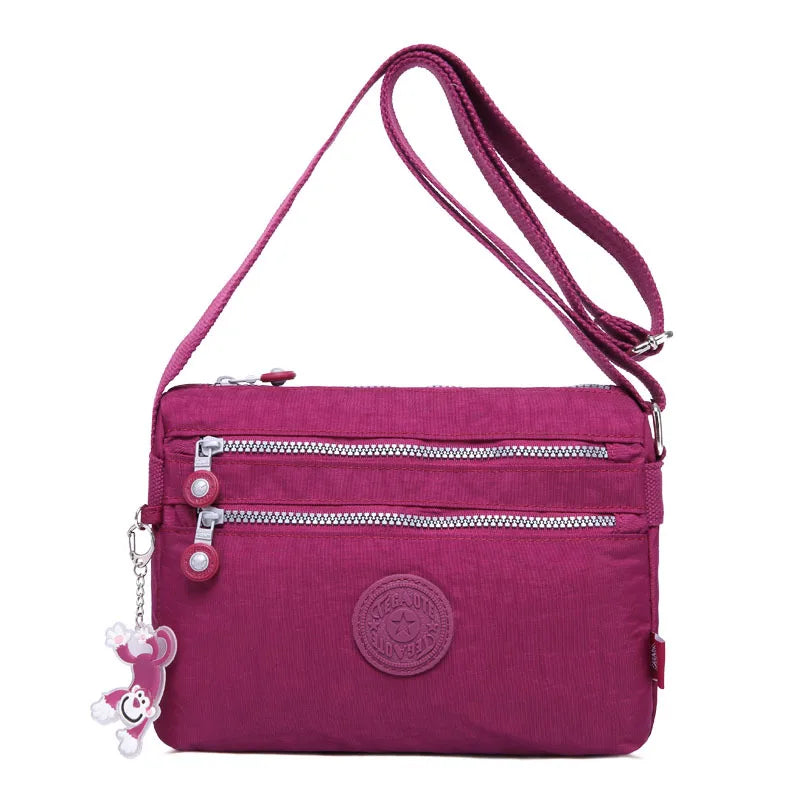 High Quality Waterproof Men Women Shoulder Messenger Bag Small Cross Body Phone Purse Lightweight Blue Black Red Purple
