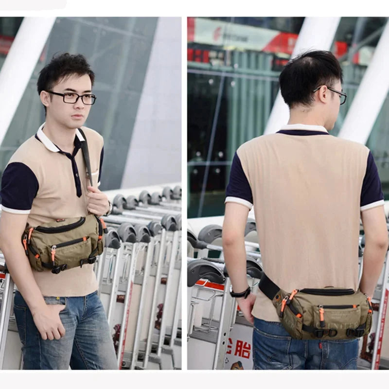 High Quality Waterproof Oxford Men Waist Pack Shoulder Messenger Hip Bag Male Travel Military Sling Chest Belt Fanny Bags