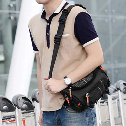 High Quality Waterproof Oxford Men Waist Pack Shoulder Messenger Hip Bag Male Travel Military Sling Chest Belt Fanny Bags