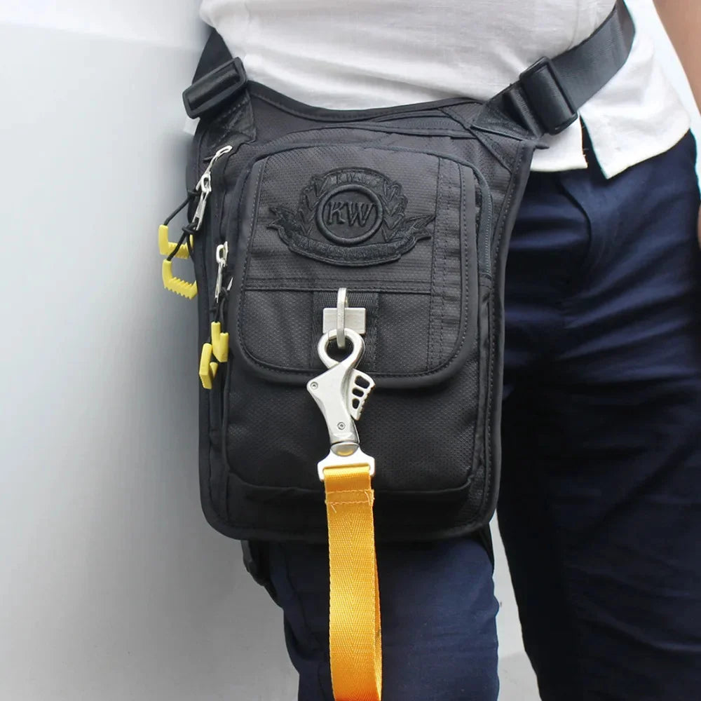 High Quality Waterproof Oxford Waist Fanny Pack Motorcycle Rider Military Travel Small Messenger Shoulder Hip Belt Leg Bag New