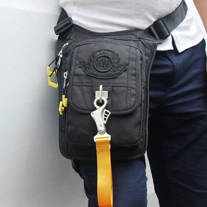 High Quality Waterproof Oxford Waist Fanny Pack Motorcycle Rider Military Travel Small Messenger Shoulder Hip Belt Leg Bag New