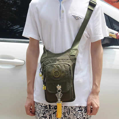 High Quality Waterproof Oxford Waist Fanny Pack Motorcycle Rider Military Travel Small Messenger Shoulder Hip Belt Leg Bag New