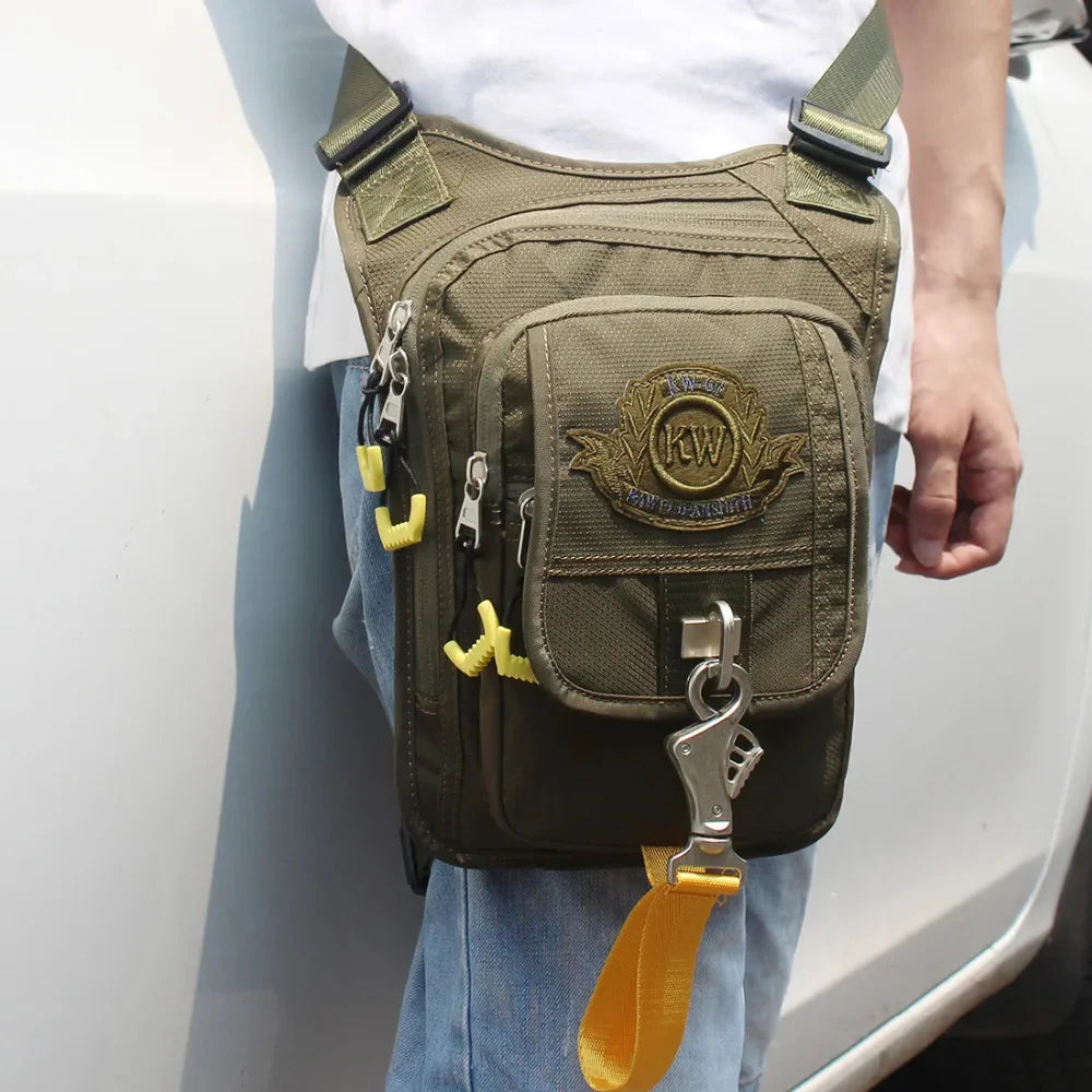 High Quality Waterproof Oxford Waist Fanny Pack Motorcycle Rider Military Travel Small Messenger Shoulder Hip Belt Leg Bag New