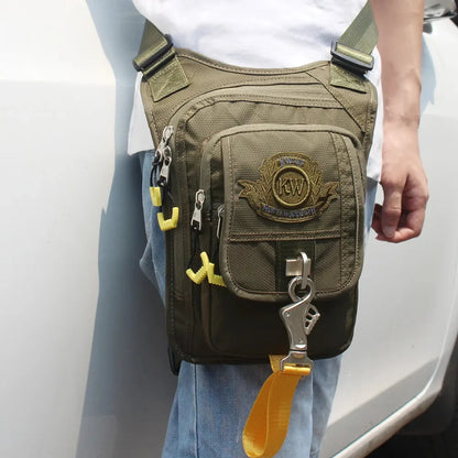 High Quality Waterproof Oxford Waist Fanny Pack Motorcycle Rider Military Travel Small Messenger Shoulder Hip Belt Leg Bag New