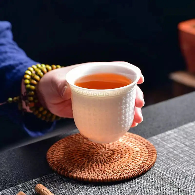 High Quality White Bone China Tea Cup Goat Fat Jade Ceramic Tea Cup Teacup Cute Cups and Mugs Japanese Mug Jingdezhen Teacups