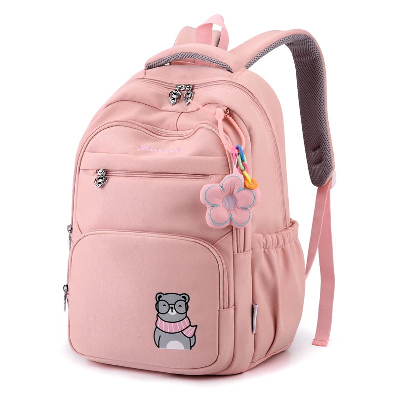 High Quality Woman Backpack Fashion Schoolbag For teenage Girls boys Multi-pocket Rucksack 2023 New