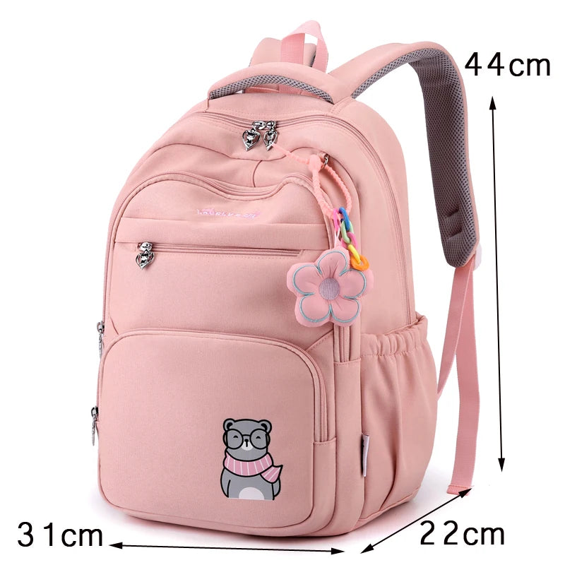 High Quality Woman Backpack Fashion Schoolbag For teenage Girls boys Multi-pocket Rucksack 2023 New