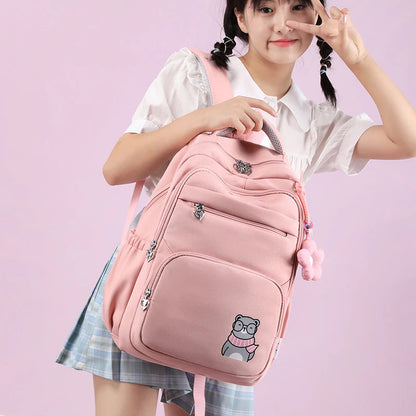 High Quality Woman Backpack Fashion Schoolbag For teenage Girls boys Multi-pocket Rucksack 2023 New