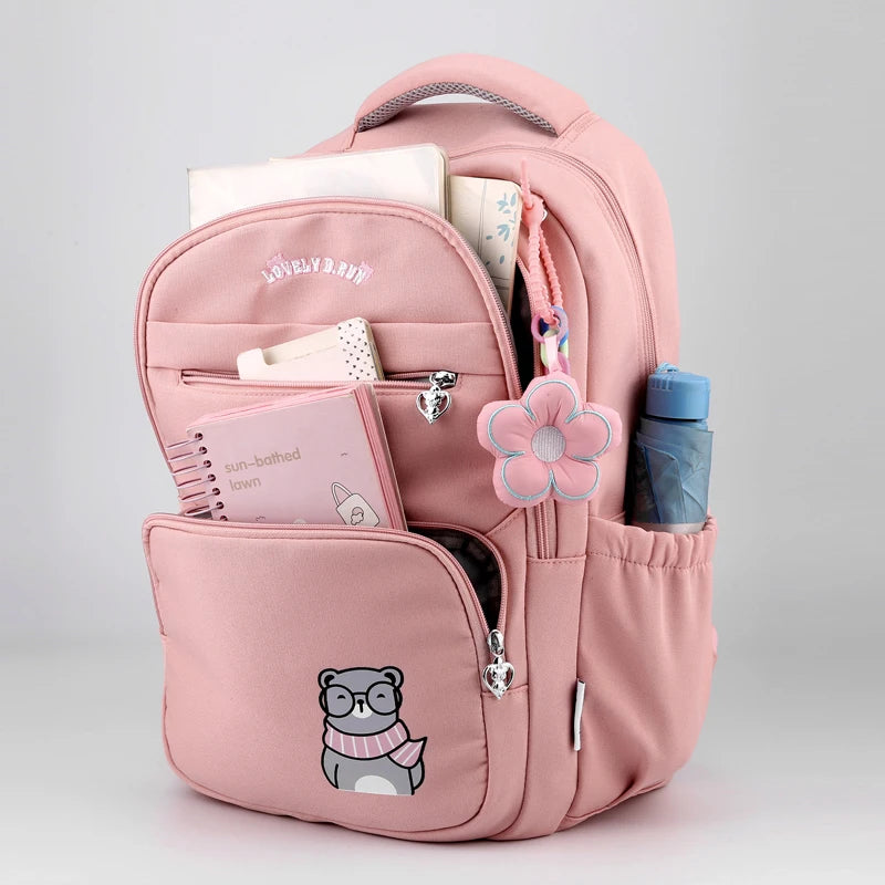 High Quality Woman Backpack Fashion Schoolbag For teenage Girls boys Multi-pocket Rucksack 2023 New