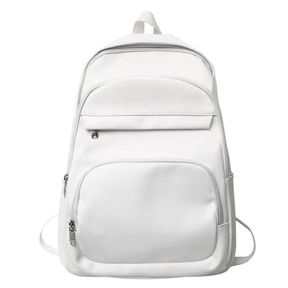 High Quality Woman Backpack Leather Rucksack Women's Knapsack Multi-pocket Bagpacks School Bags for Teenage Girls Boys Mochila
