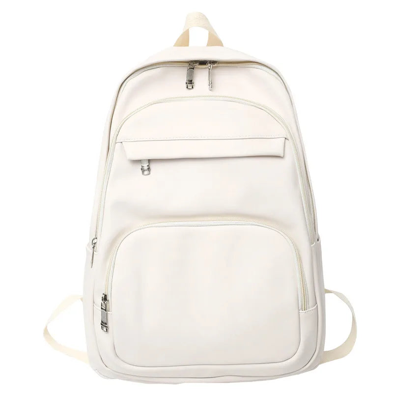 High Quality Woman Backpack Leather Rucksack Women's Knapsack Multi-pocket Bagpacks School Bags for Teenage Girls Boys Mochila