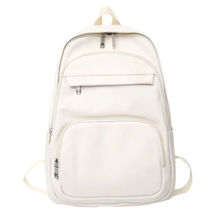 High Quality Woman Backpack Leather Rucksack Women's Knapsack Multi-pocket Bagpacks School Bags for Teenage Girls Boys Mochila