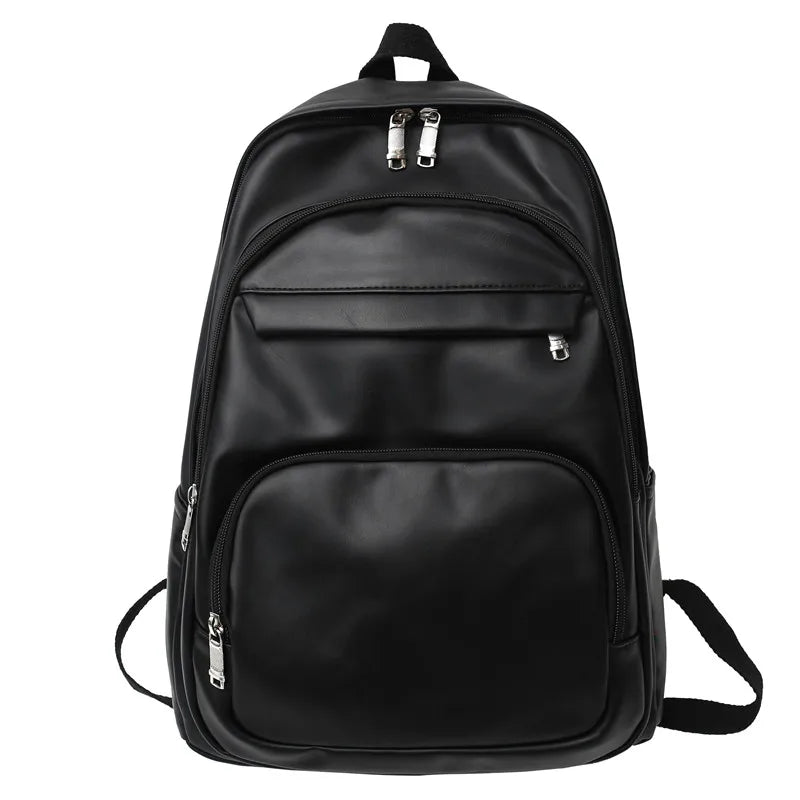 High Quality Woman Backpack Leather Rucksack Women's Knapsack Multi-pocket Bagpacks School Bags for Teenage Girls Boys Mochila