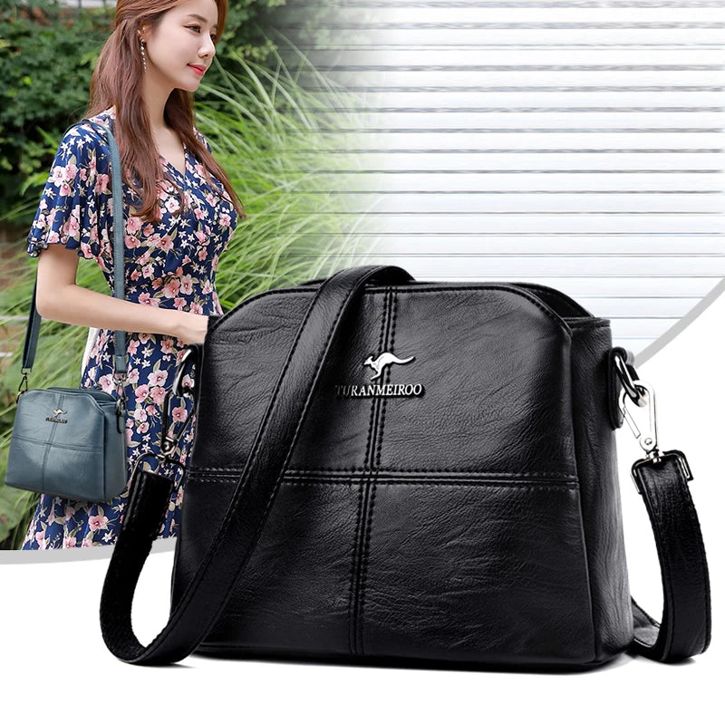 High Quality Woman Messenger Bag Luxury Soft Leather Handbag and Purses Women's Bags Designer Famous Brand Female Shoulder Totes