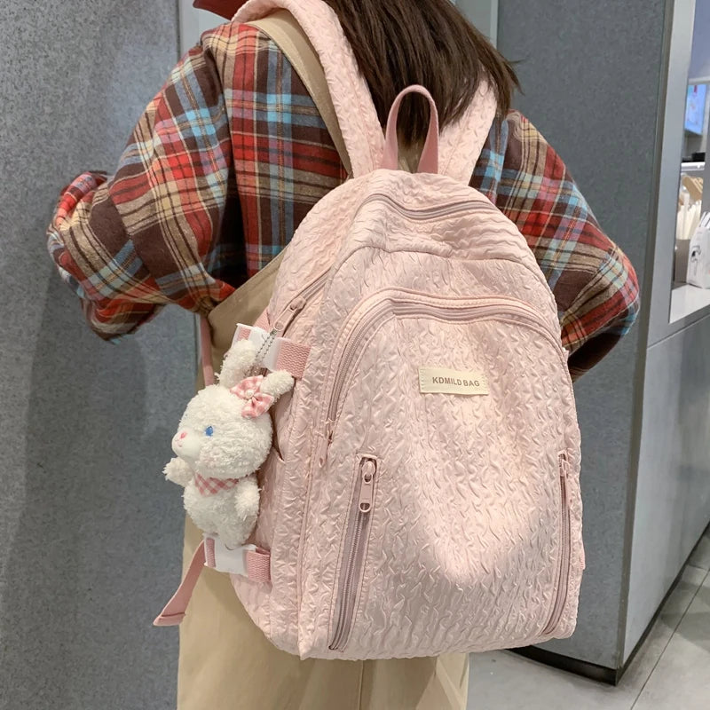 High Quality Women Backpack Female Travel Bag Rucksack Schoolbag for Teenage Girls Boys Solid Color Bookbag Mochila 2023