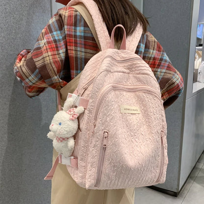 High Quality Women Backpack Female Travel Bag Rucksack Schoolbag for Teenage Girls Boys Solid Color Bookbag Mochila 2023