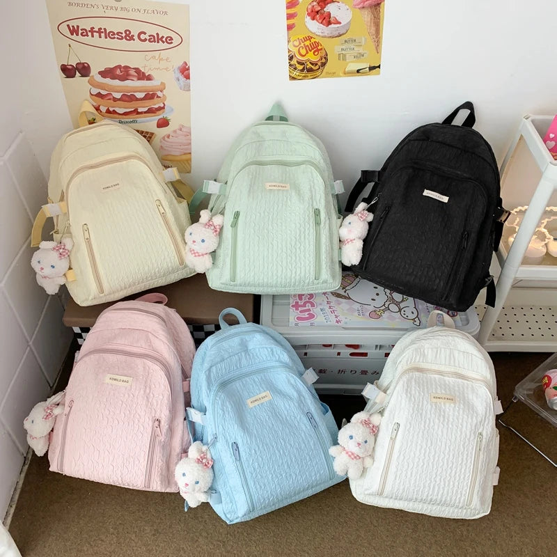 High Quality Women Backpack Female Travel Bag Rucksack Schoolbag for Teenage Girls Boys Solid Color Bookbag Mochila 2023