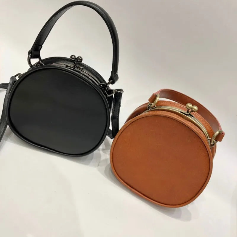 High Quality Women Genuine Leather Shoulder Bags Luxury Vintage Large Capacity Handbags Female 2024 New Mobile Phone Bag