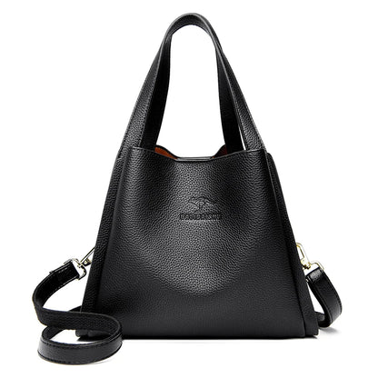 High Quality Women Tote Bags Luxury Designer Solid Color Handbags Soft Leather Shoulder Bag Large Capacity Shopping HandBag Sac