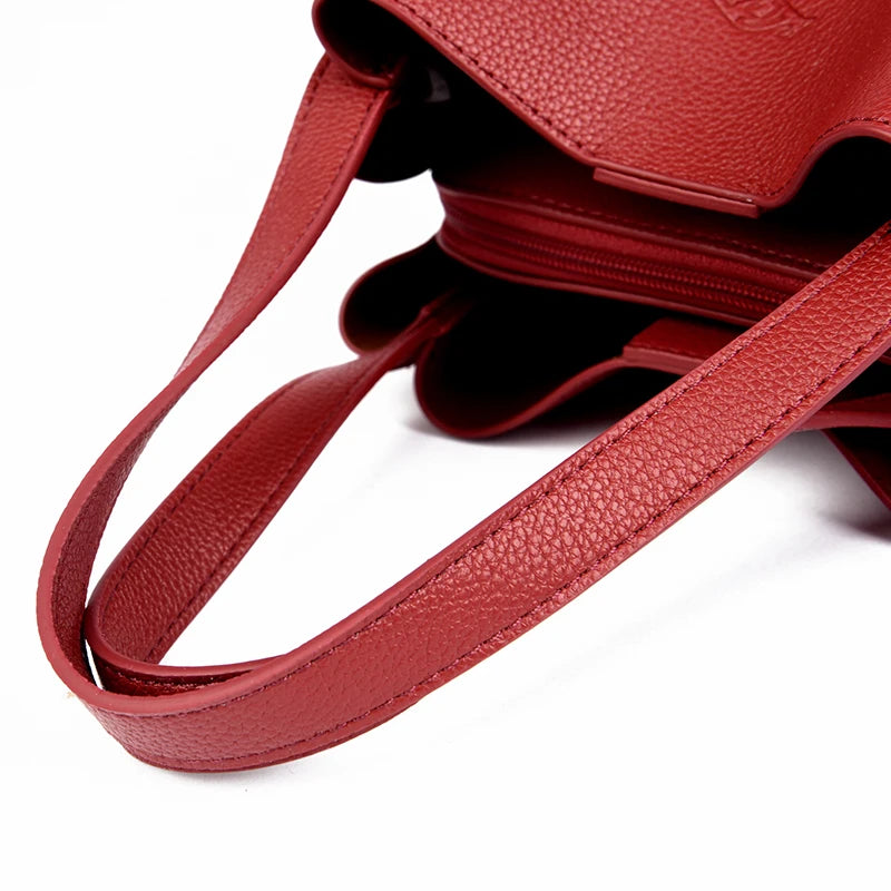 High Quality Women Tote Bags Luxury Designer Solid Color Handbags Soft Leather Shoulder Bag Large Capacity Shopping HandBag Sac