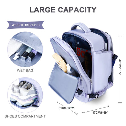 High Quality Women Travel Backpack for Teenager School Bag Large Capacity Carry On Backpack 17inch Airplane Cabin Travel Bags