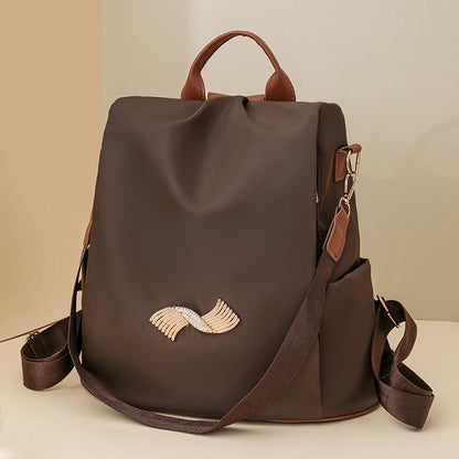 High Quality Women's Backpacks Fashion Nylon Cloth School Bags Large Capacity Travel Back Exquisite Hardware Design Backpack