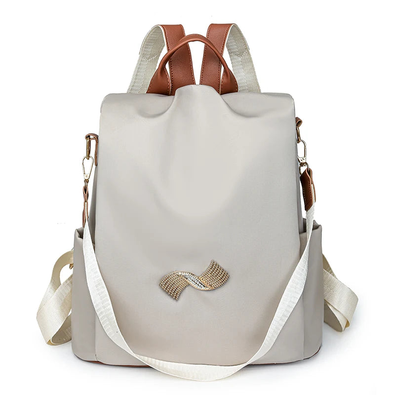 High Quality Women's Backpacks Fashion Nylon Cloth School Bags Large Capacity Travel Back Exquisite Hardware Design Backpack