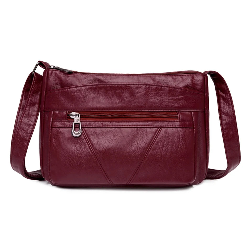 High Quality Women's Soft Leather Shoulder Bags for Women Multi-Layer Classic Crossbody Bag Luxury Designer Handbags and Purses