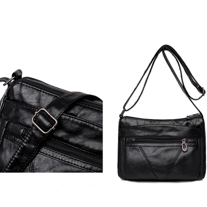 High Quality Women's Soft Leather Shoulder Bags for Women Multi-Layer Classic Crossbody Bag Luxury Designer Handbags and Purses