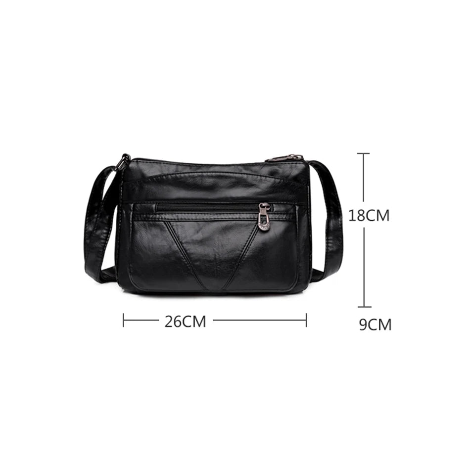 High Quality Women's Soft Leather Shoulder Bags for Women Multi-Layer Classic Crossbody Bag Luxury Designer Handbags and Purses