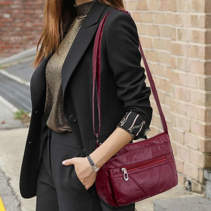 High Quality Women's Soft Leather Shoulder Bags for Women Multi-Layer Classic Crossbody Bag Luxury Designer Handbags and Purses