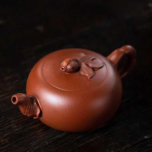 High Quality Yixing Purple Clay Tea Pot Mesh Hole Filter Beauty Teapot Raw Ore Dahongpao Tea Kettle Chinese Zisha Tea Set 250ml