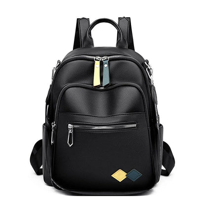 High Quality Youth Soft Leather Backpacks for Teenage Girls Female School Bag Hot Sale Backpacks 2024 New Fashion Woman Backpack