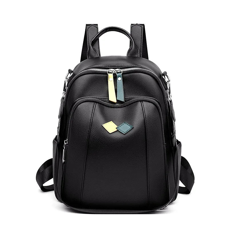 High Quality Youth Soft Leather Backpacks for Teenage Girls Female School Bag Hot Sale Backpacks 2024 New Fashion Woman Backpack