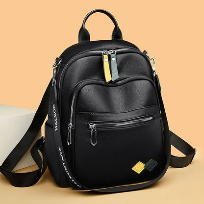 High Quality Youth Soft Leather Backpacks for Teenage Girls Female School Bag Hot Sale Backpacks 2024 New Fashion Woman Backpack