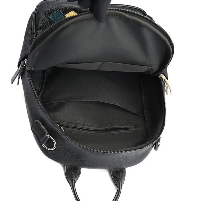 High Quality Youth Soft Leather Backpacks for Teenage Girls Female School Bag Hot Sale Backpacks 2024 New Fashion Woman Backpack