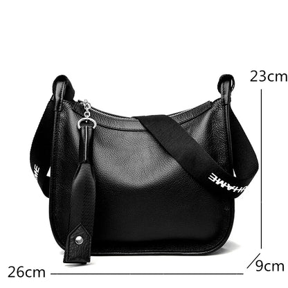 High QualityCow Leather Shoulder Crossbody Bag for Women 2023 Large Capacity Genuine Leather Handbag Luxury Female Messenger Sac